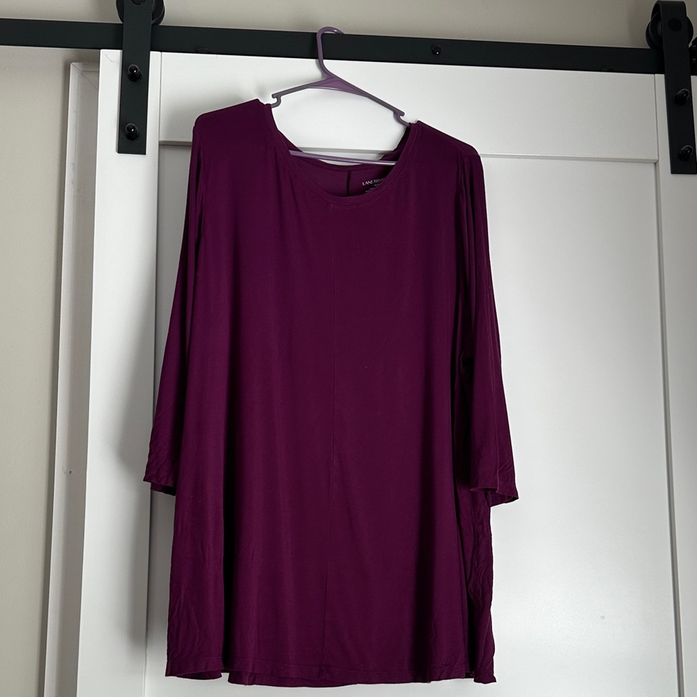 Lane Bryant Rich Purple Long Sleeve Top
